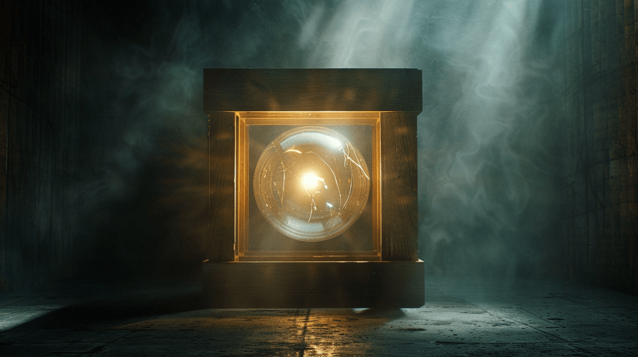 Protective bubble contained inside a box, symbolizing layered asset protection using trusts and entities to shield assets from outside risks.